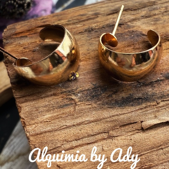 Alquimia Gold Hoop Earrings - Picture 1 of 1